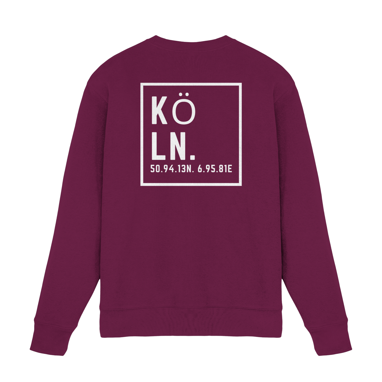 Köln Koordinaten (großer Druck auf dem Rücken) - Premium Sweatshirt