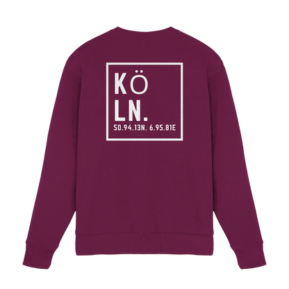 Köln Koordinaten (großer Druck auf dem Rücken) - Premium Sweatshirt
