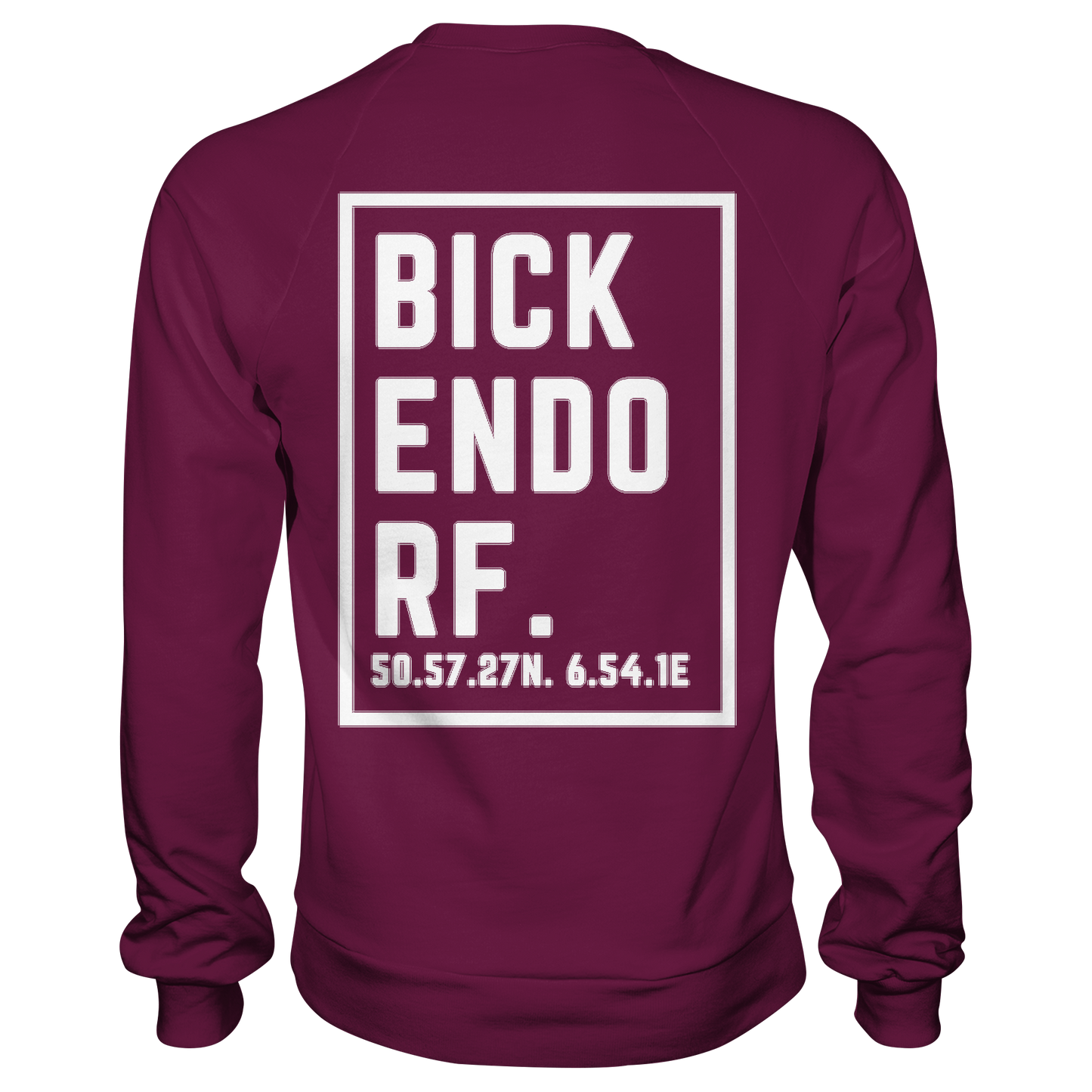 Bickendorf Koordinaten (großer Druck auf dem Rücken) - Premium Sweatshirt