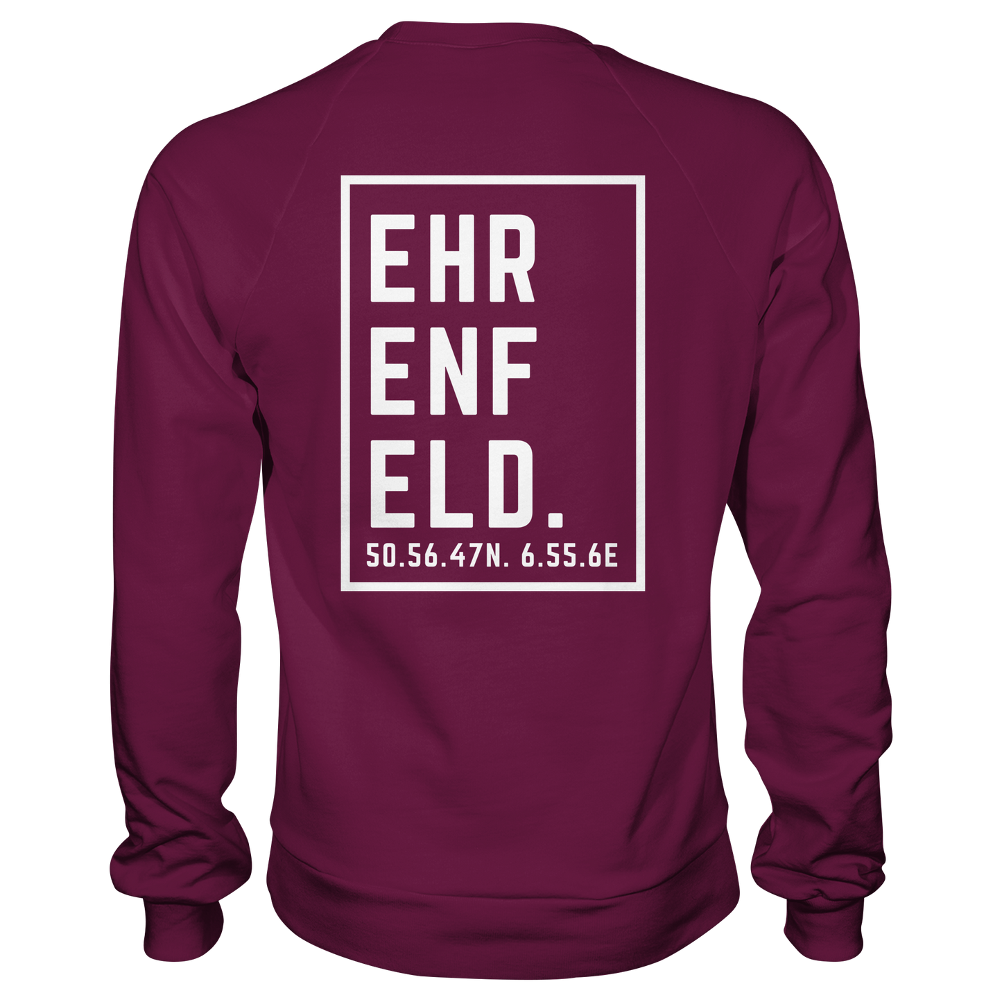 Ehrenfeld Koordinaten (großer Druck auf dem Rücken) - Premium Sweatshirt