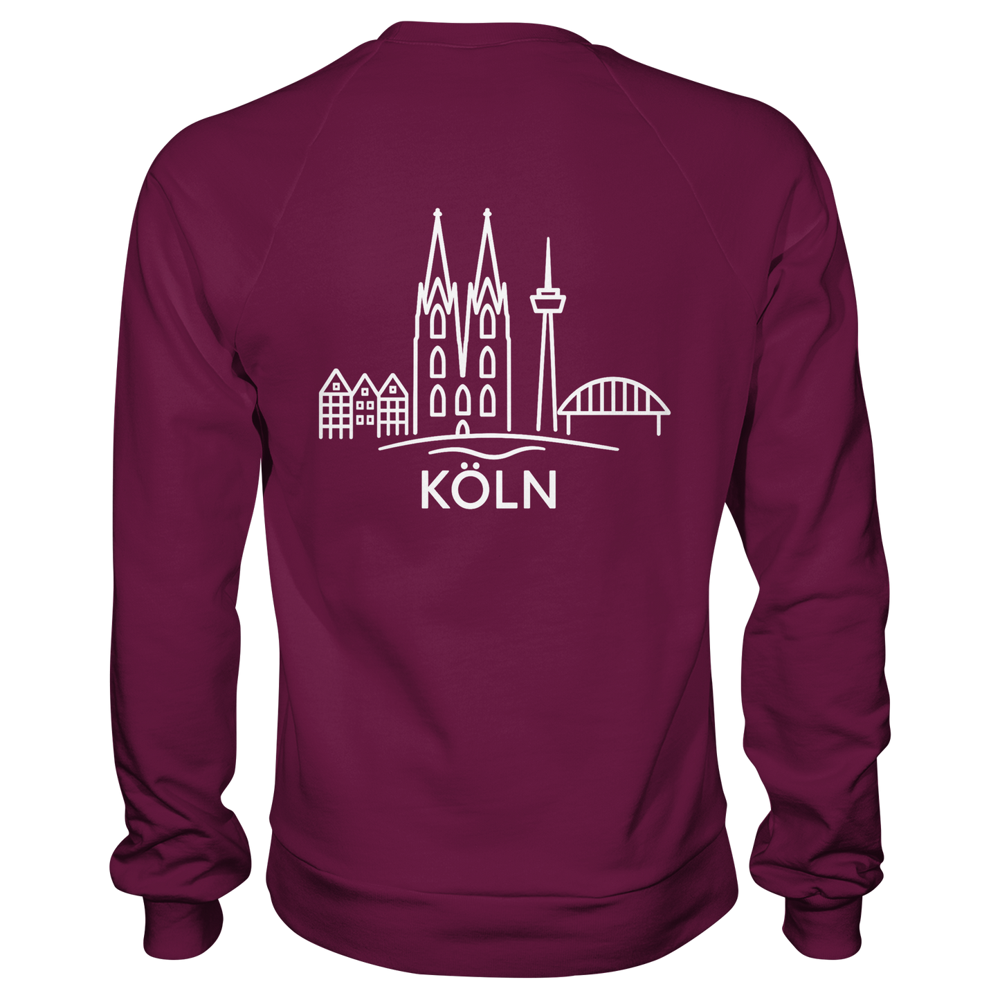 Köln Skyline (großer Druck auf dem Rücken) - Premium Sweatshirt