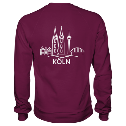 Köln Skyline (großer Druck auf dem Rücken) - Premium Sweatshirt