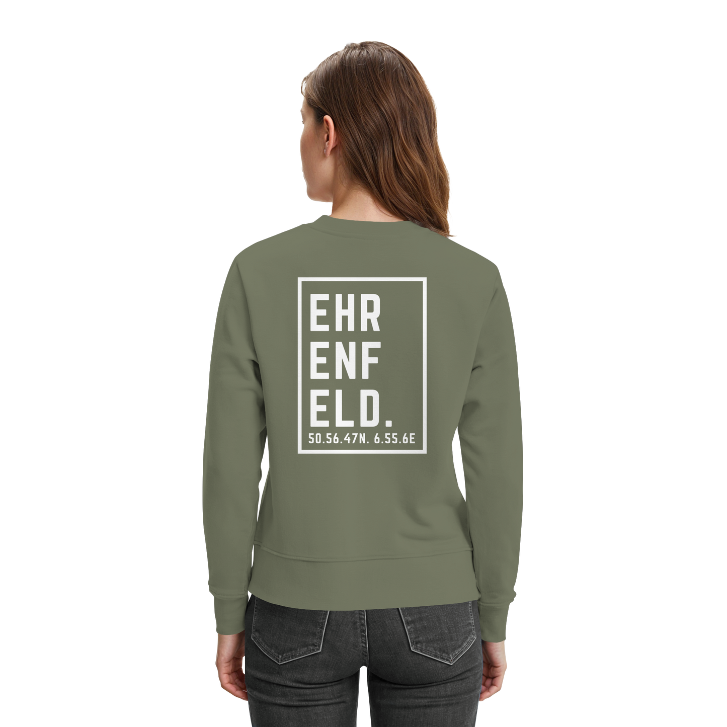 Ehrenfeld Koordinaten (großer Druck auf dem Rücken) - Premium Sweatshirt