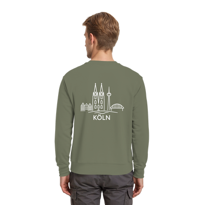 Köln Skyline (großer Druck auf dem Rücken) - Premium Sweatshirt