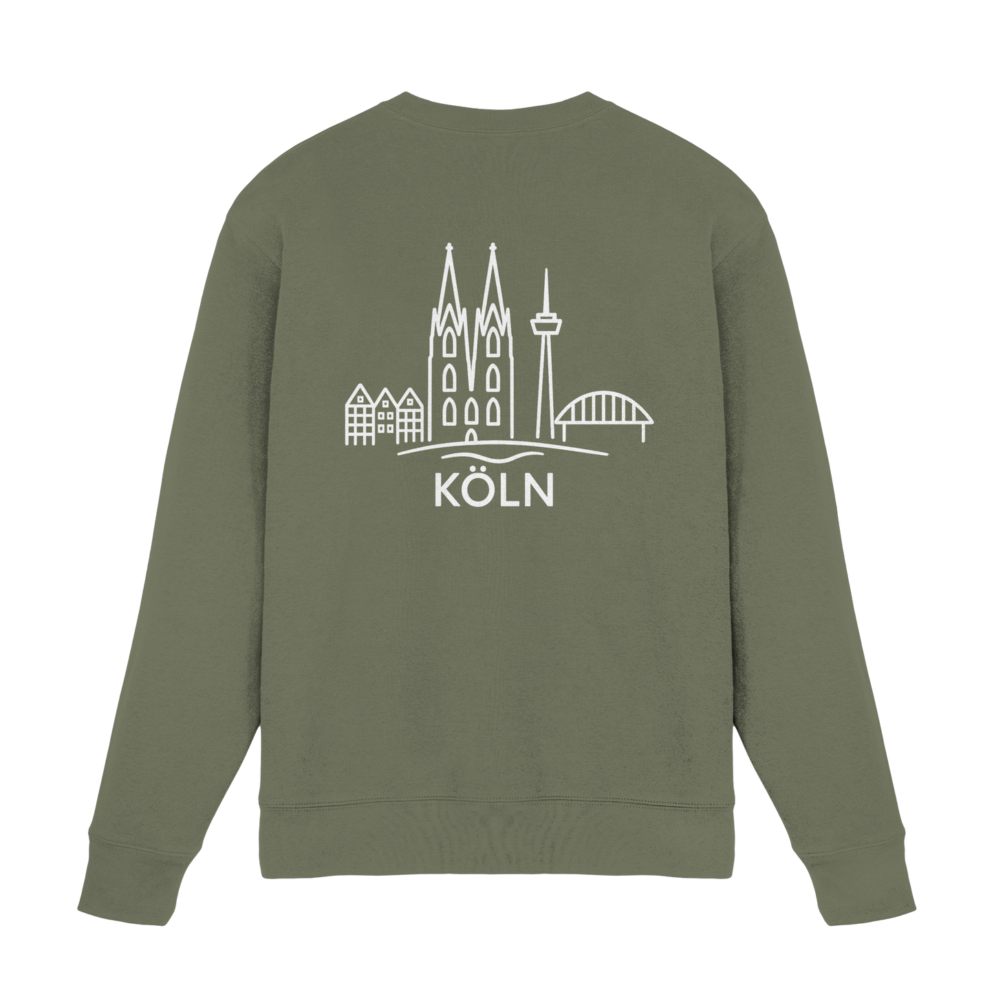 Köln Skyline (großer Druck auf dem Rücken) - Premium Sweatshirt