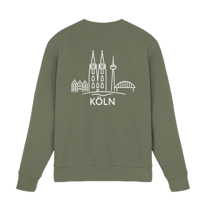 Köln Skyline (großer Druck auf dem Rücken) - Premium Sweatshirt