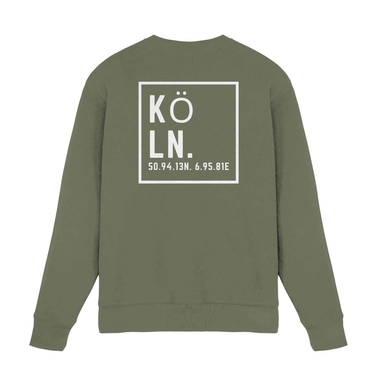 Köln Koordinaten (großer Druck auf dem Rücken) - Premium Sweatshirt