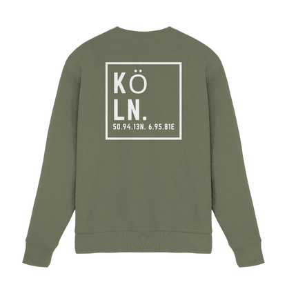 Köln Koordinaten (großer Druck auf dem Rücken) - Premium Sweatshirt