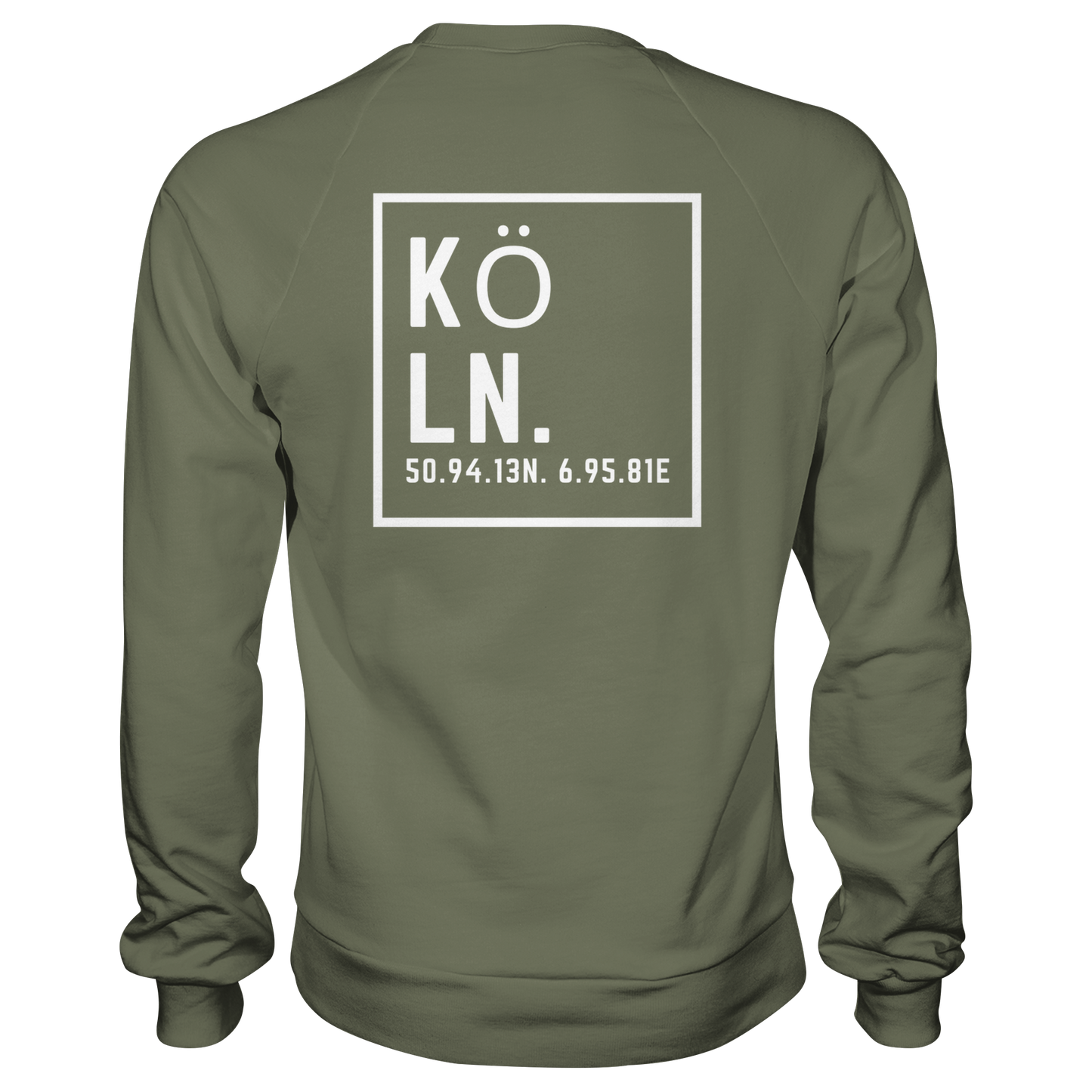 Köln Koordinaten (großer Druck auf dem Rücken) - Premium Sweatshirt
