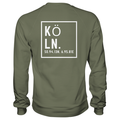 Köln Koordinaten (großer Druck auf dem Rücken) - Premium Sweatshirt