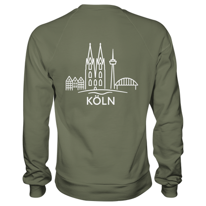 Köln Skyline (großer Druck auf dem Rücken) - Premium Sweatshirt