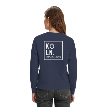 Köln Koordinaten (großer Druck auf dem Rücken) - Premium Sweatshirt