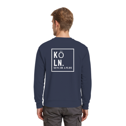 Köln Koordinaten (großer Druck auf dem Rücken) - Premium Sweatshirt