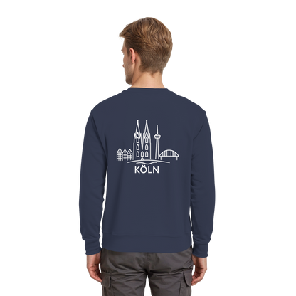 Köln Skyline (großer Druck auf dem Rücken) - Premium Sweatshirt