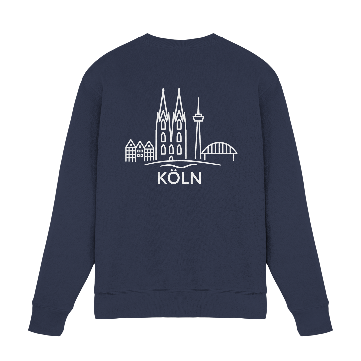 Köln Skyline (großer Druck auf dem Rücken) - Premium Sweatshirt