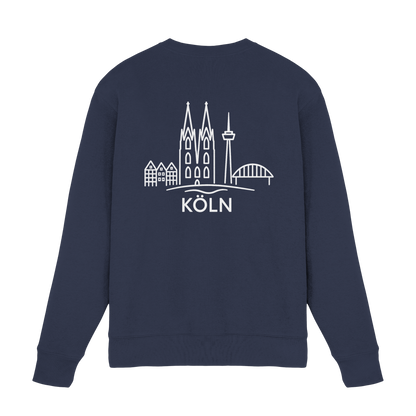 Köln Skyline (großer Druck auf dem Rücken) - Premium Sweatshirt