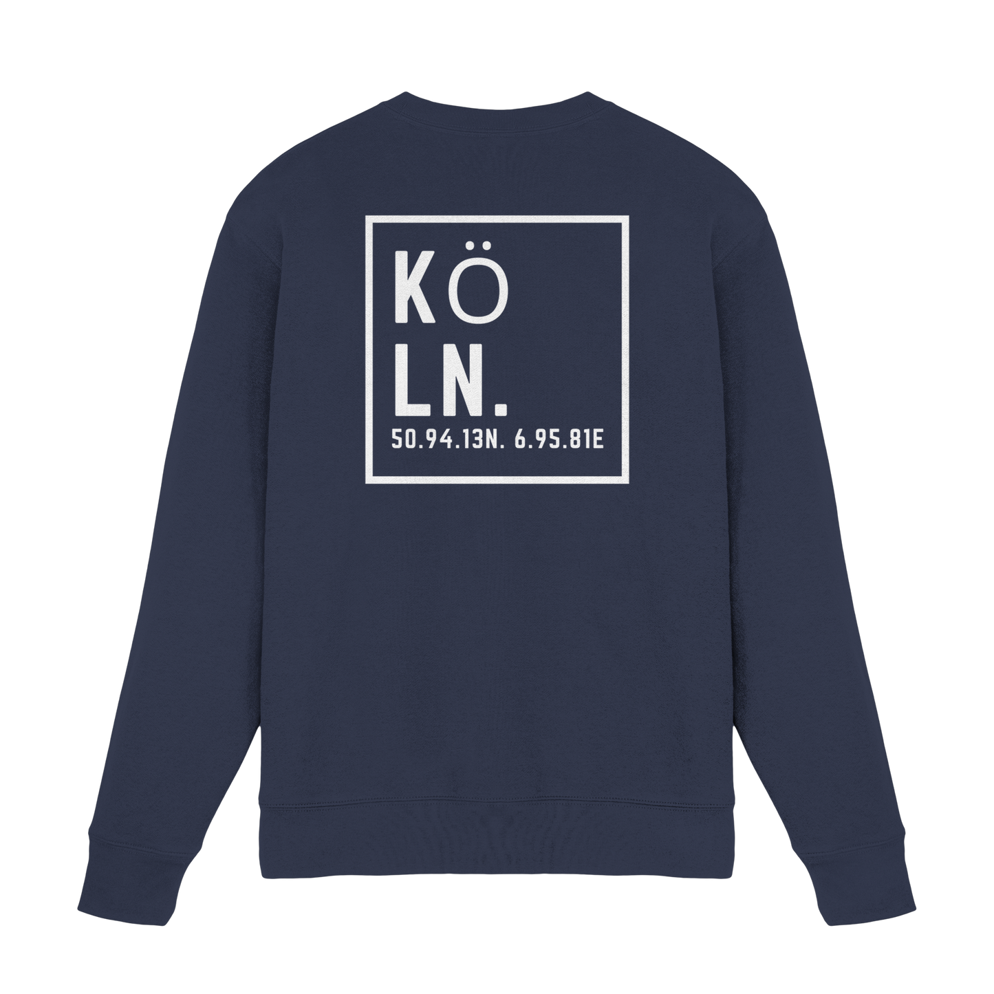 Köln Koordinaten (großer Druck auf dem Rücken) - Premium Sweatshirt
