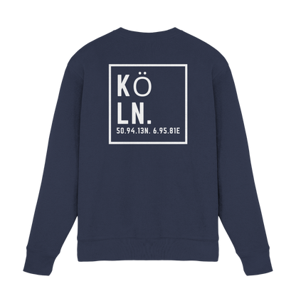 Köln Koordinaten (großer Druck auf dem Rücken) - Premium Sweatshirt