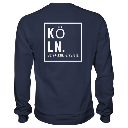 Köln Koordinaten (großer Druck auf dem Rücken) - Premium Sweatshirt