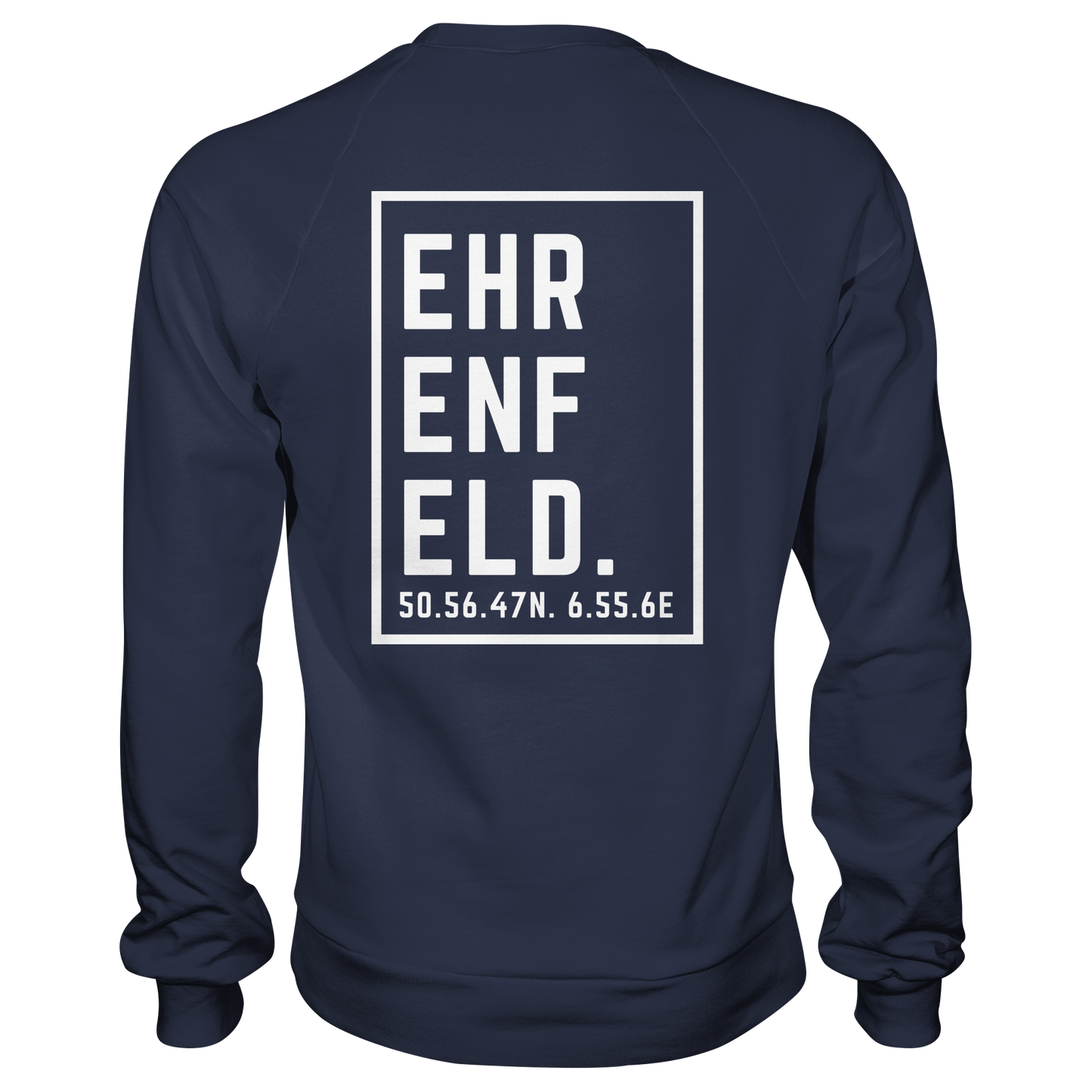 Ehrenfeld Koordinaten (großer Druck auf dem Rücken) - Premium Sweatshirt