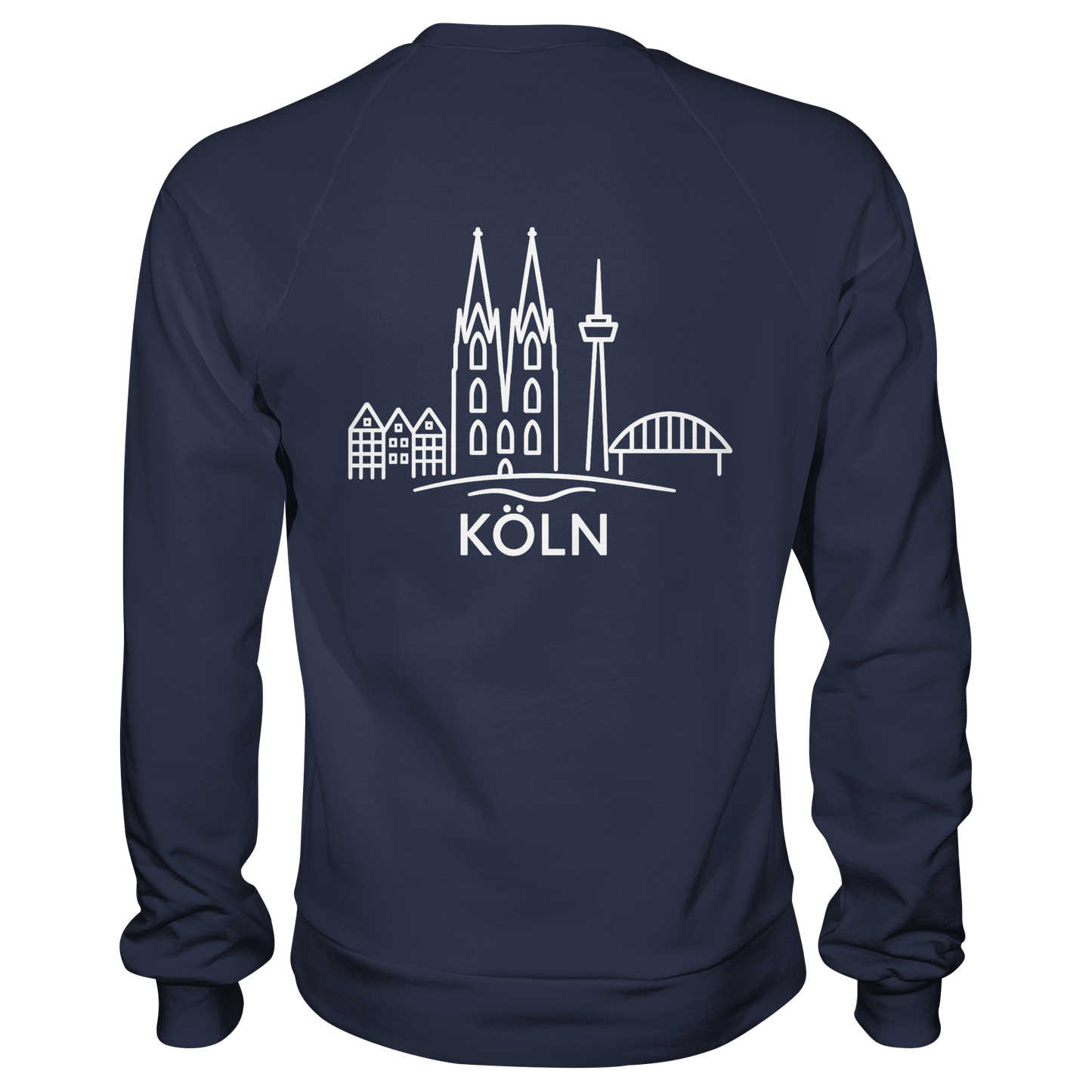 Köln Skyline (großer Druck auf dem Rücken) - Premium Sweatshirt