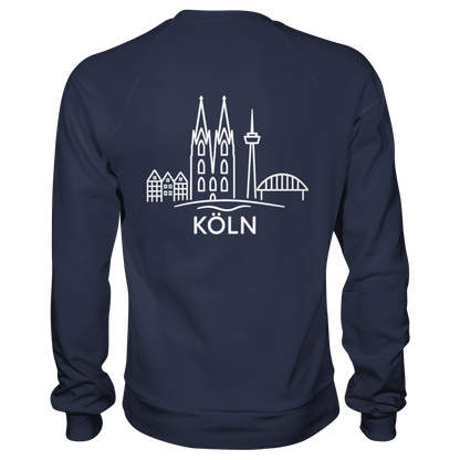 Köln Skyline (großer Druck auf dem Rücken) - Premium Sweatshirt