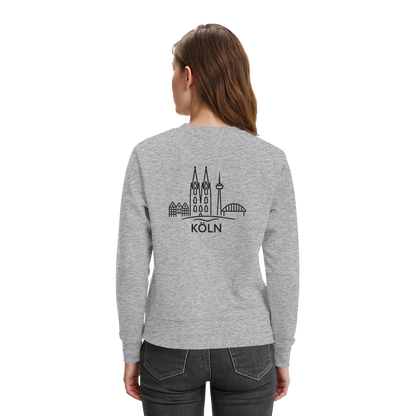 Köln Skyline (großer Druck auf dem Rücken) - Premium Sweatshirt