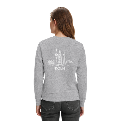 Köln Skyline (großer Druck auf dem Rücken) - Premium Sweatshirt