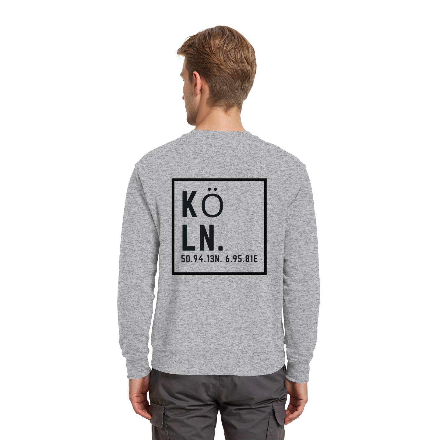 Köln Koordinaten (großer Druck auf dem Rücken) - Premium Sweatshirt