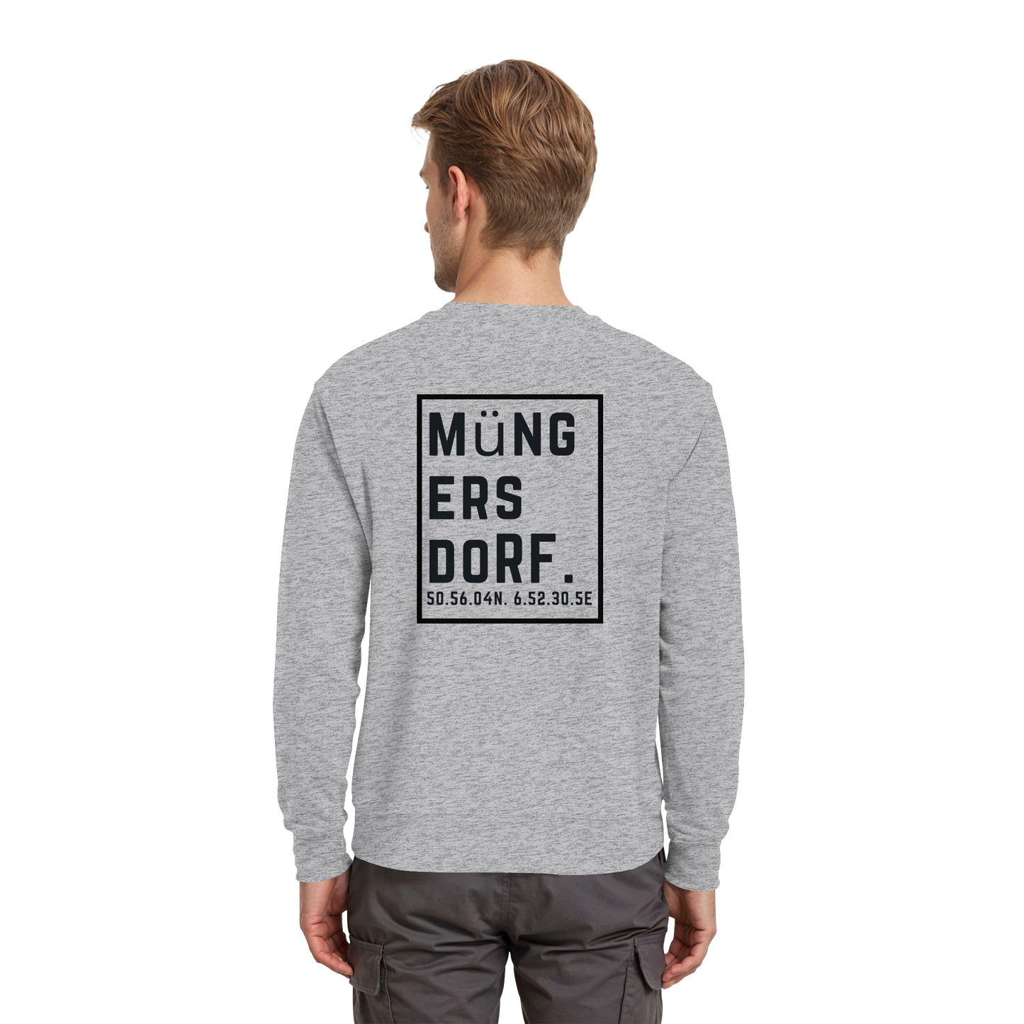 Müngersdorf Koordinaten (großer Druck auf dem Rücken) - Premium Sweatshirt