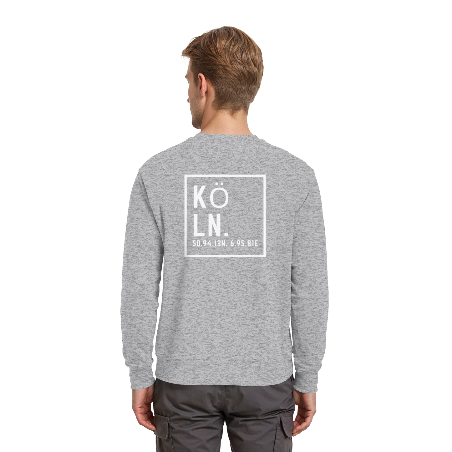 Köln Koordinaten (großer Druck auf dem Rücken) - Premium Sweatshirt