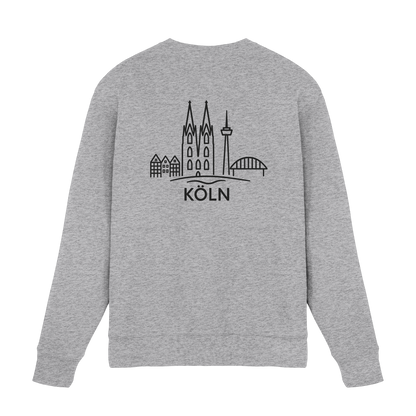 Köln Skyline (großer Druck auf dem Rücken) - Premium Sweatshirt
