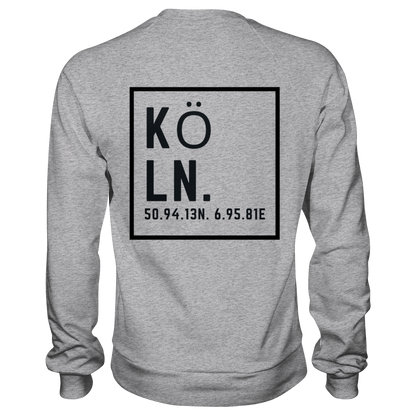 Köln Koordinaten (großer Druck auf dem Rücken) - Premium Sweatshirt