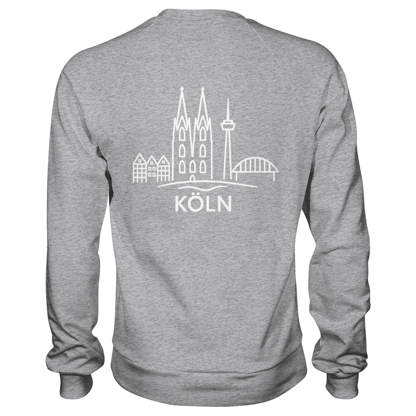 Köln Skyline (großer Druck auf dem Rücken) - Premium Sweatshirt
