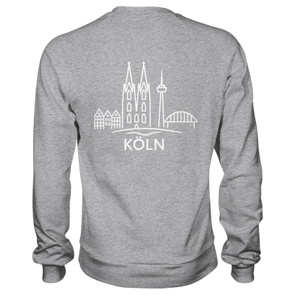 Köln Skyline (großer Druck auf dem Rücken) - Premium Sweatshirt
