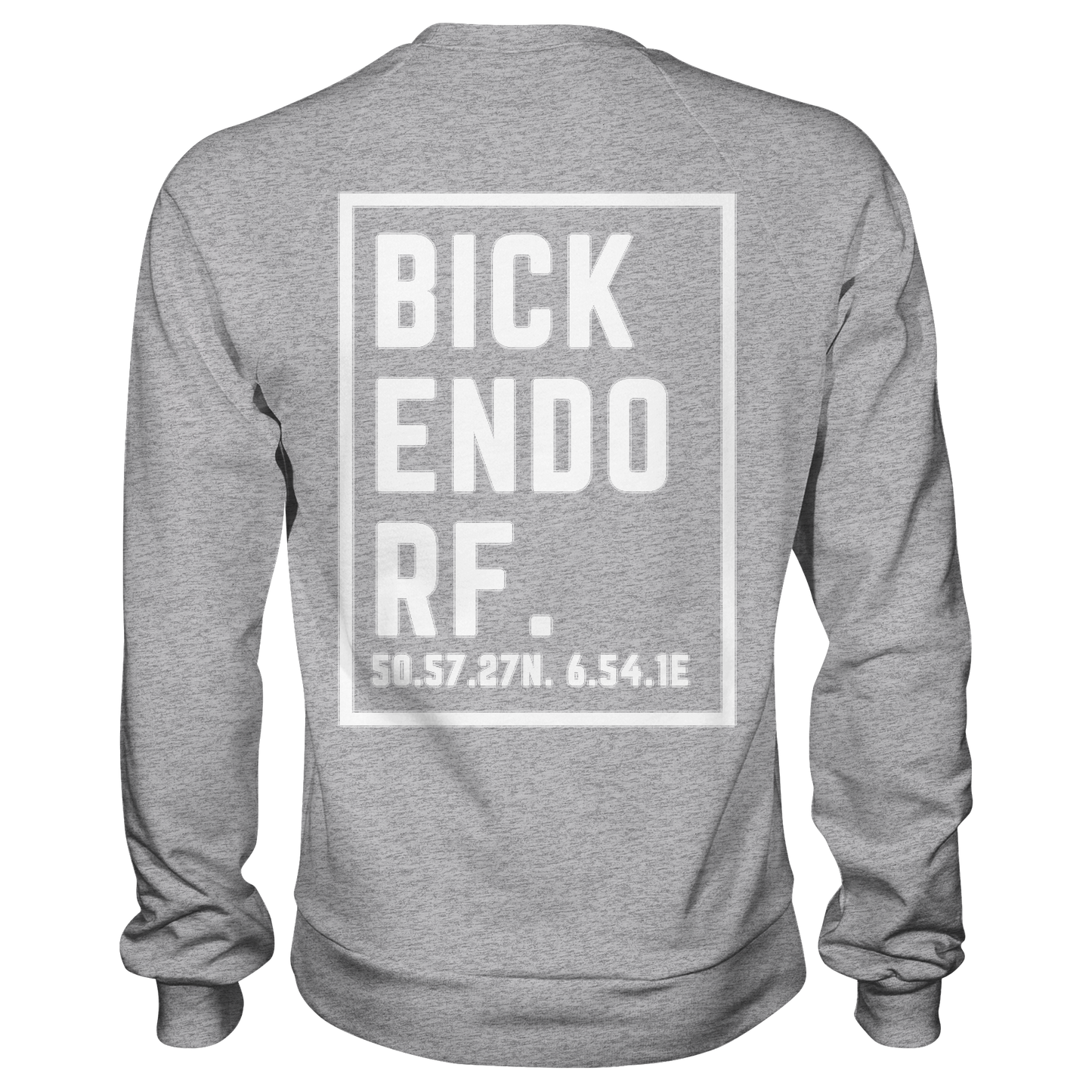 Bickendorf Koordinaten (großer Druck auf dem Rücken) - Premium Sweatshirt