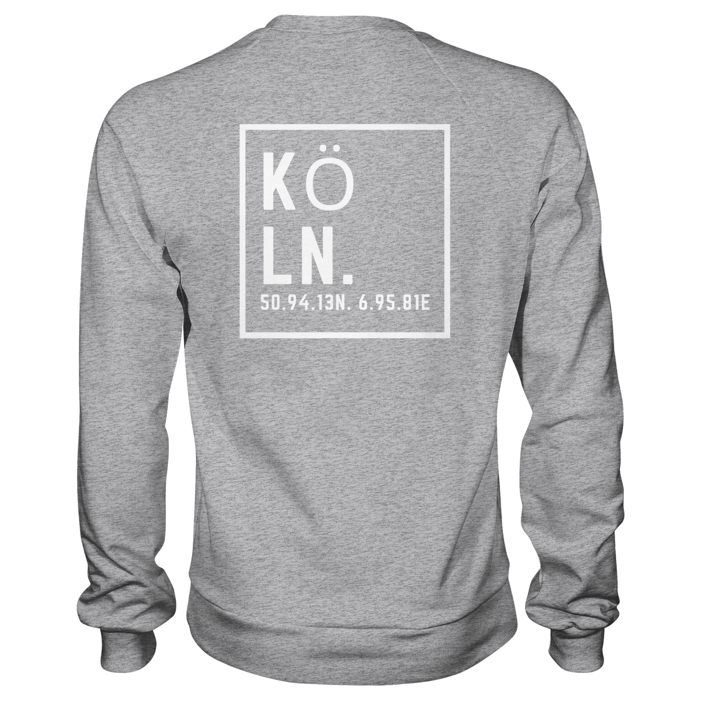Köln Koordinaten (großer Druck auf dem Rücken) - Premium Sweatshirt