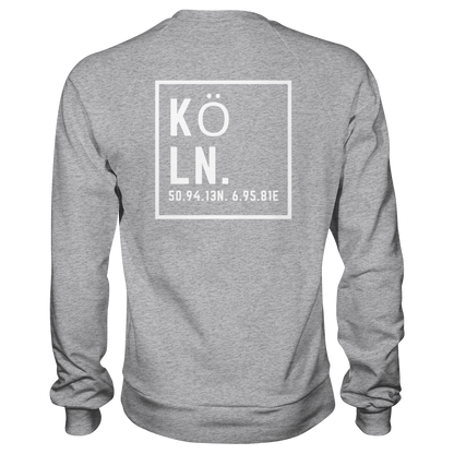 Köln Koordinaten (großer Druck auf dem Rücken) - Premium Sweatshirt