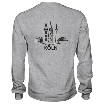 Köln Skyline (großer Druck auf dem Rücken) - Premium Sweatshirt