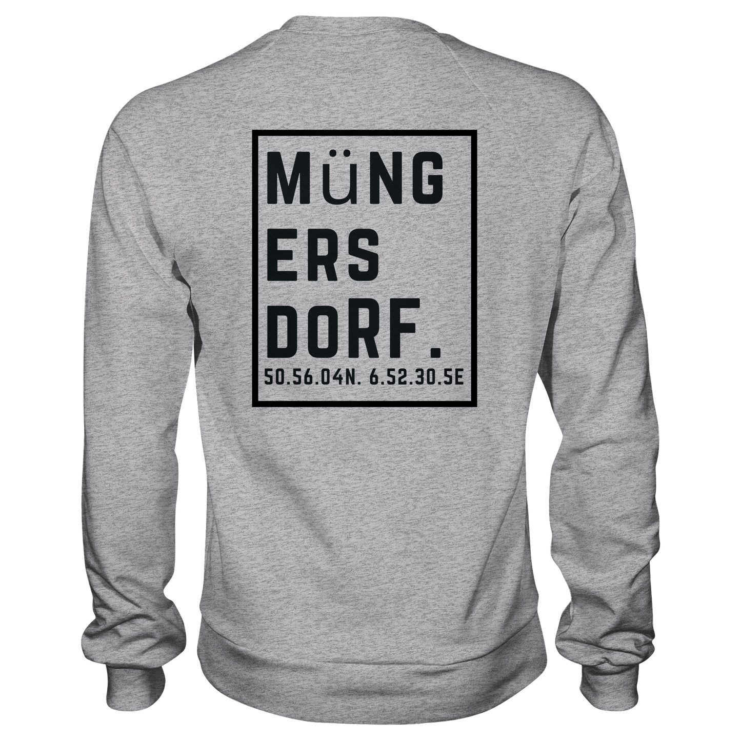 Müngersdorf Koordinaten (großer Druck auf dem Rücken) - Premium Sweatshirt