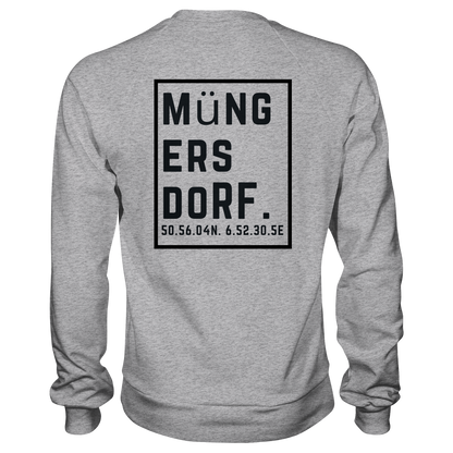 Müngersdorf Koordinaten (großer Druck auf dem Rücken) - Premium Sweatshirt