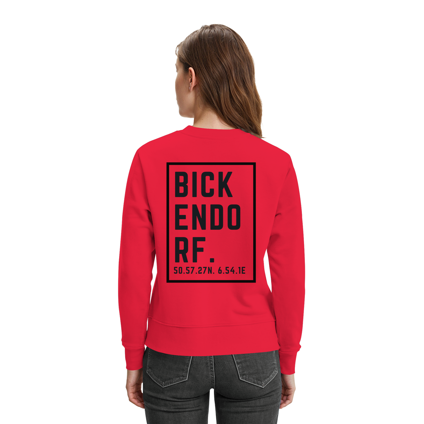 Bickendorf Koordinaten (großer Druck auf dem Rücken) - Premium Sweatshirt