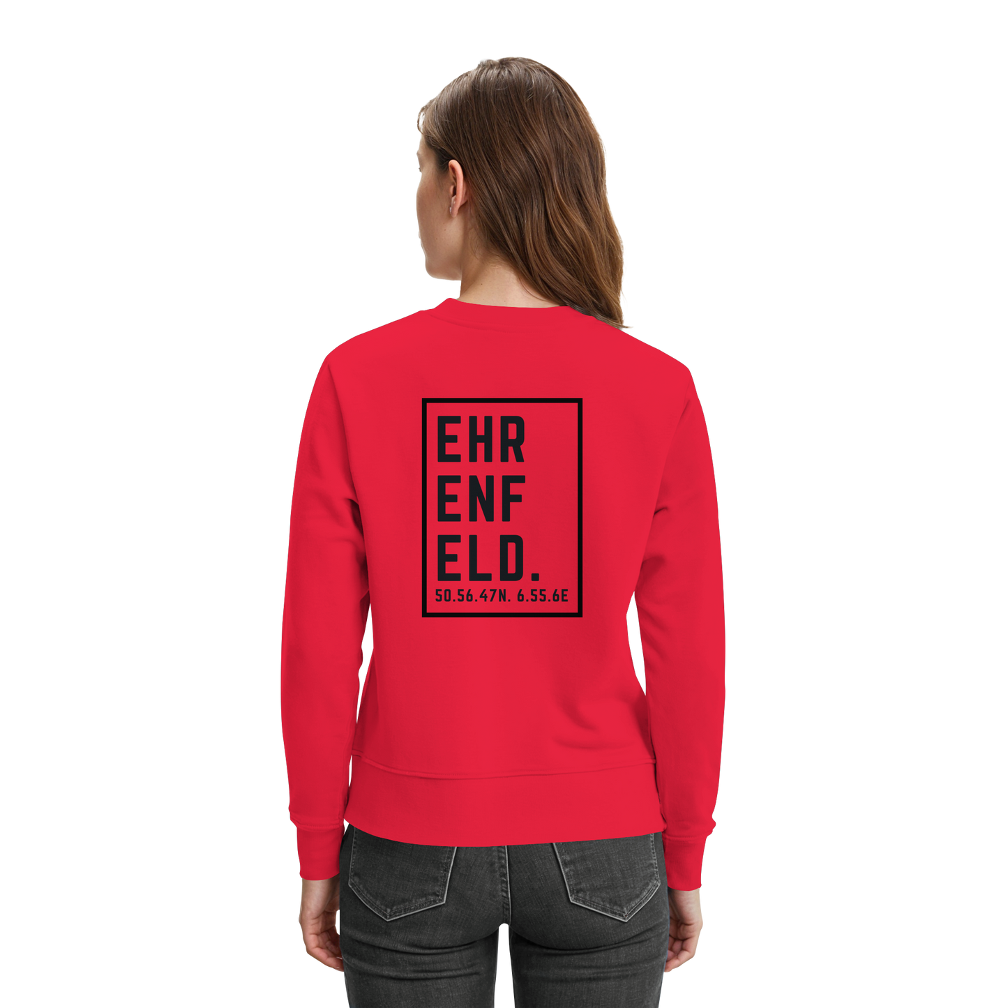 Ehrenfeld Koordinaten (großer Druck auf dem Rücken) - Premium Sweatshirt
