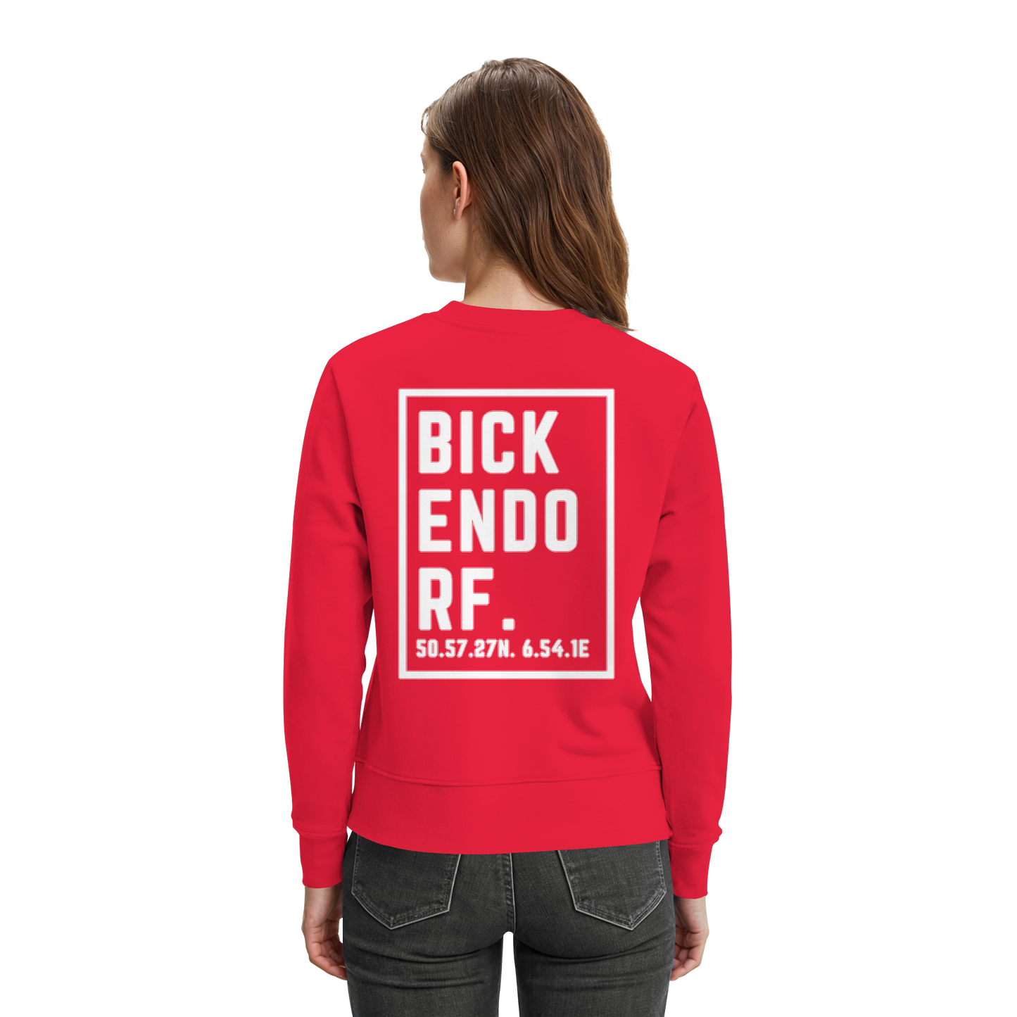 Bickendorf Koordinaten (großer Druck auf dem Rücken) - Premium Sweatshirt