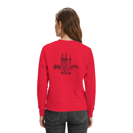Köln Skyline (großer Druck auf dem Rücken) - Premium Sweatshirt