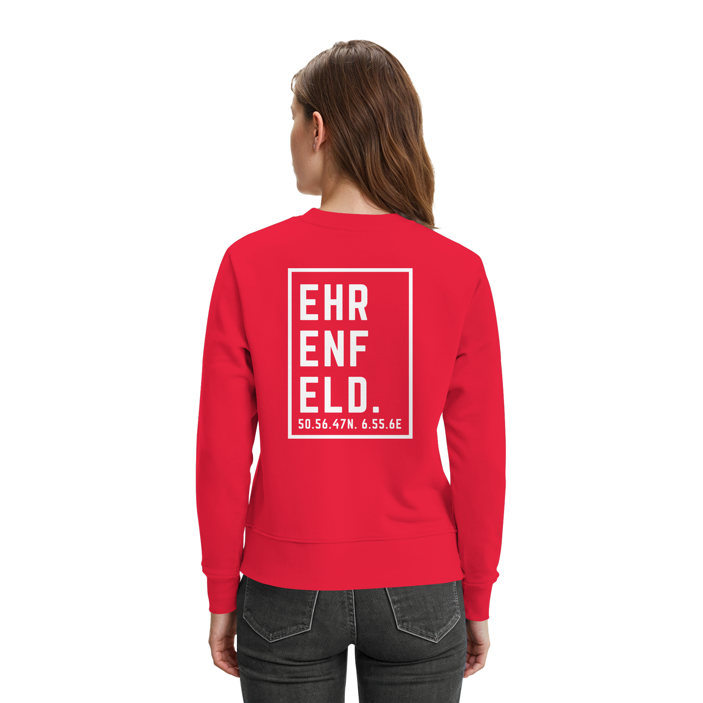 Ehrenfeld Koordinaten (großer Druck auf dem Rücken) - Premium Sweatshirt