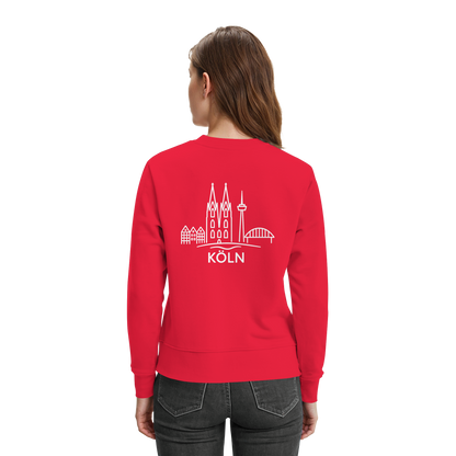 Köln Skyline (großer Druck auf dem Rücken) - Premium Sweatshirt