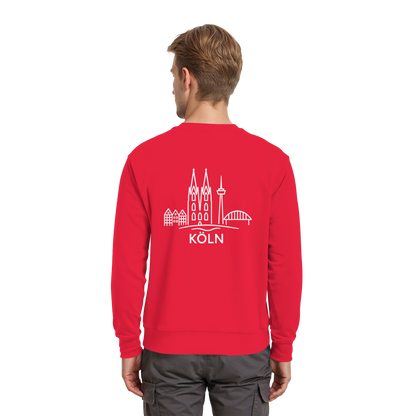 Köln Skyline (großer Druck auf dem Rücken) - Premium Sweatshirt