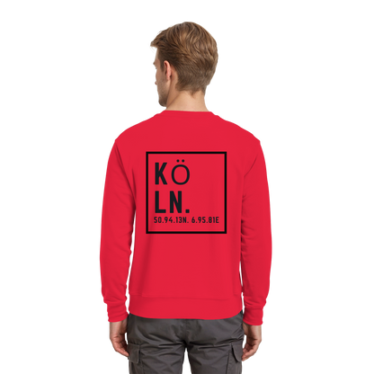 Köln Koordinaten (großer Druck auf dem Rücken) - Premium Sweatshirt
