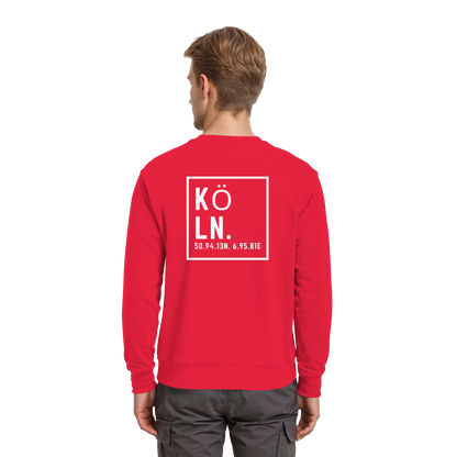 Köln Koordinaten (großer Druck auf dem Rücken) - Premium Sweatshirt
